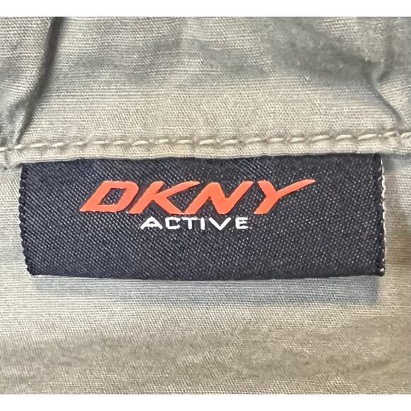DKNY Active Utility Jacket Women’s Lightweight Zip Button Olive Green Small - Picture 6 of 9